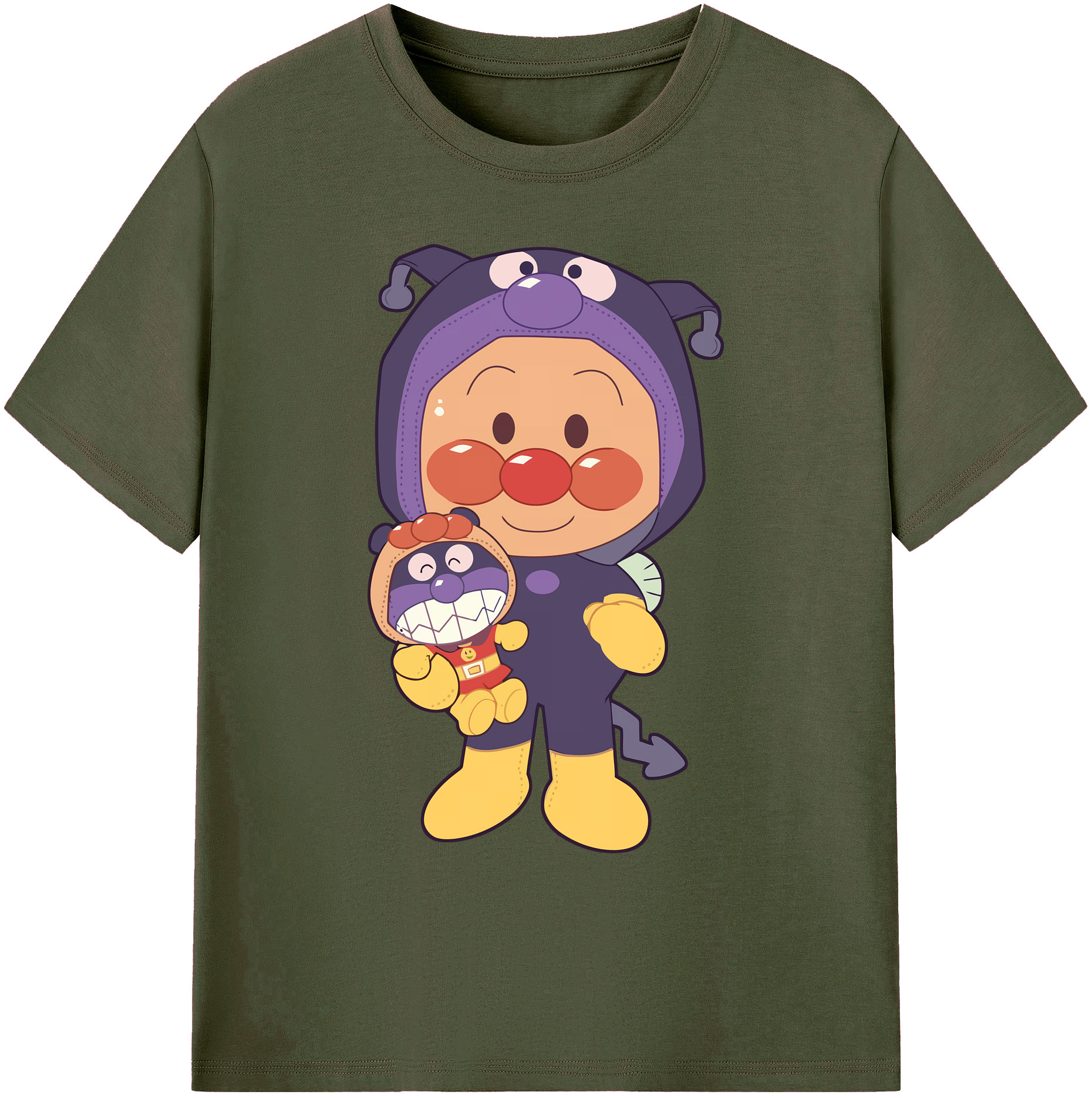 （画像用） アンパンマン Anpanman 綿100％ メンズ半袖Tシャツ｜肌触りやわらか＆通気性